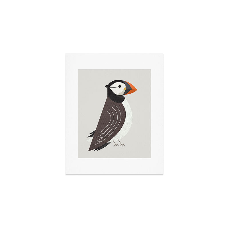 Whimsy Atlantic Puffin Art Print Gallery Image 1