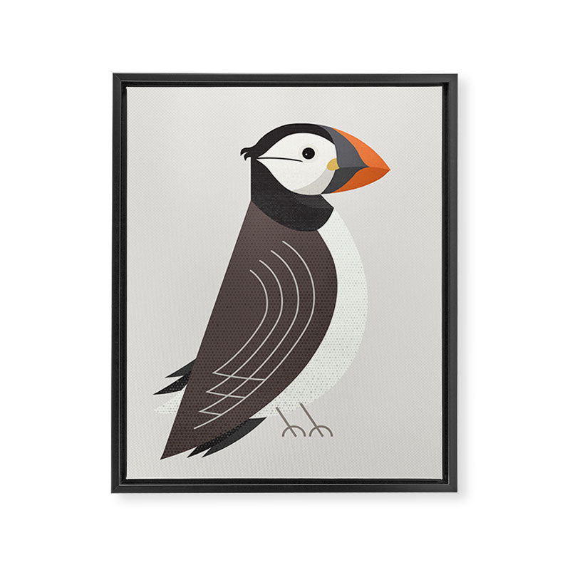 Whimsy Atlantic Puffin Framed Canvas Print Gallery Image 8