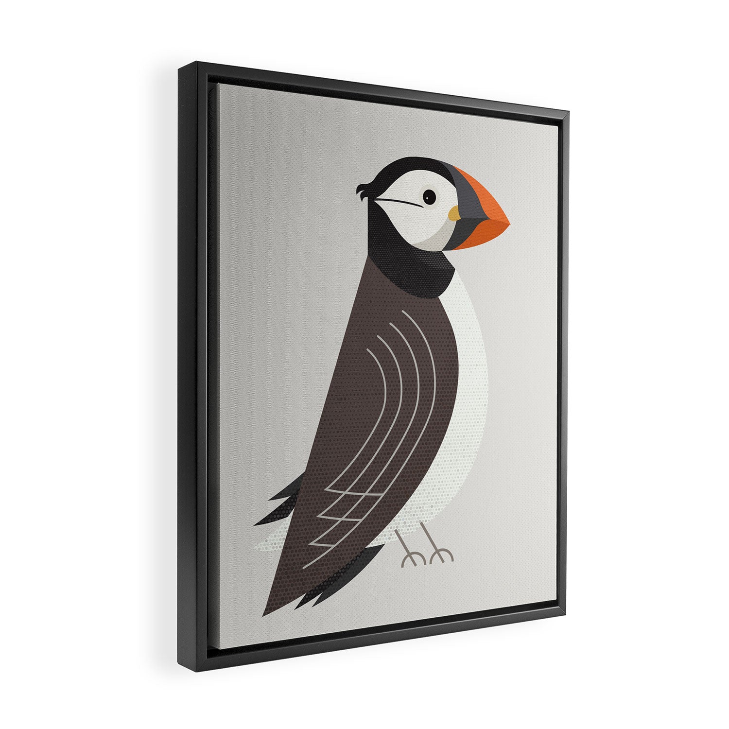 Whimsy Atlantic Puffin Framed Canvas Print Gallery Image 2