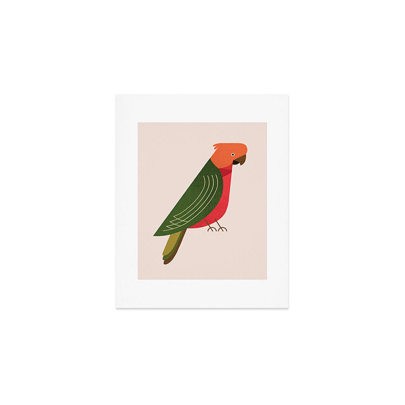 Whimsy Australian King Parrot Art Print Gallery Image 1