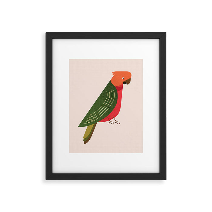 Whimsy Australian King Parrot Framed Art Print Gallery Image 1
