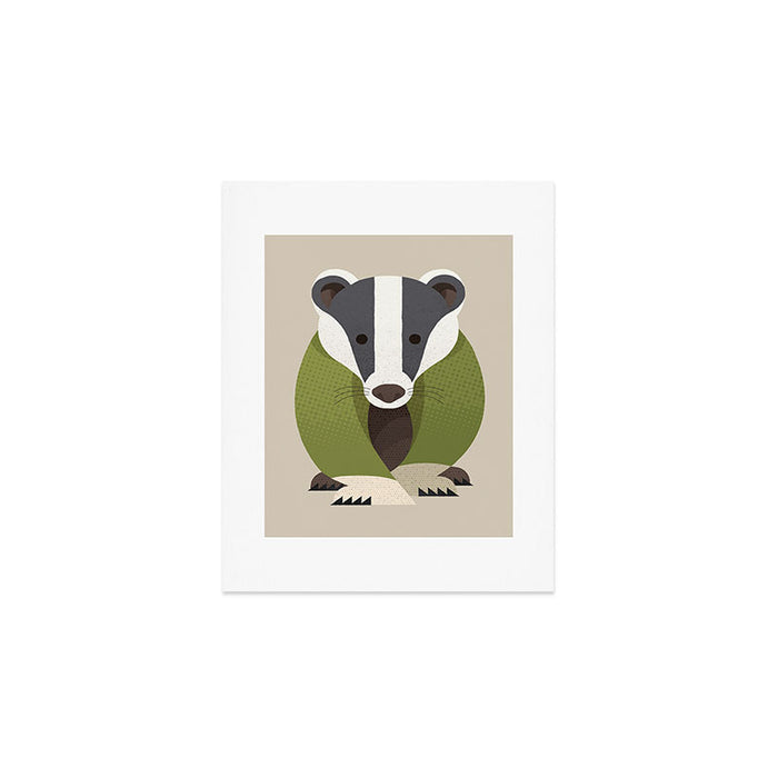 Whimsy Badger Art Print Gallery Image 1