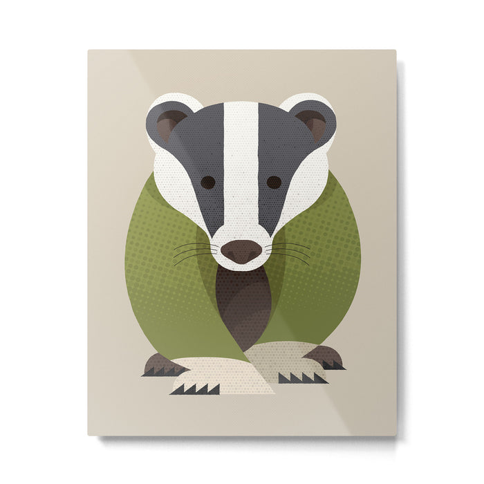 Whimsy Badger Metal Print Gallery Image 1