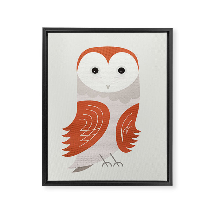 Whimsy Barn Owl Framed Canvas Print Gallery Image 1