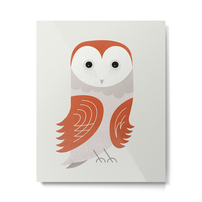 Whimsy Barn Owl Metal Print Gallery Image 1