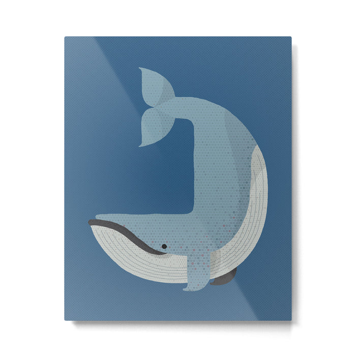 Whimsy Blue Whale Metal Print Gallery Image 1