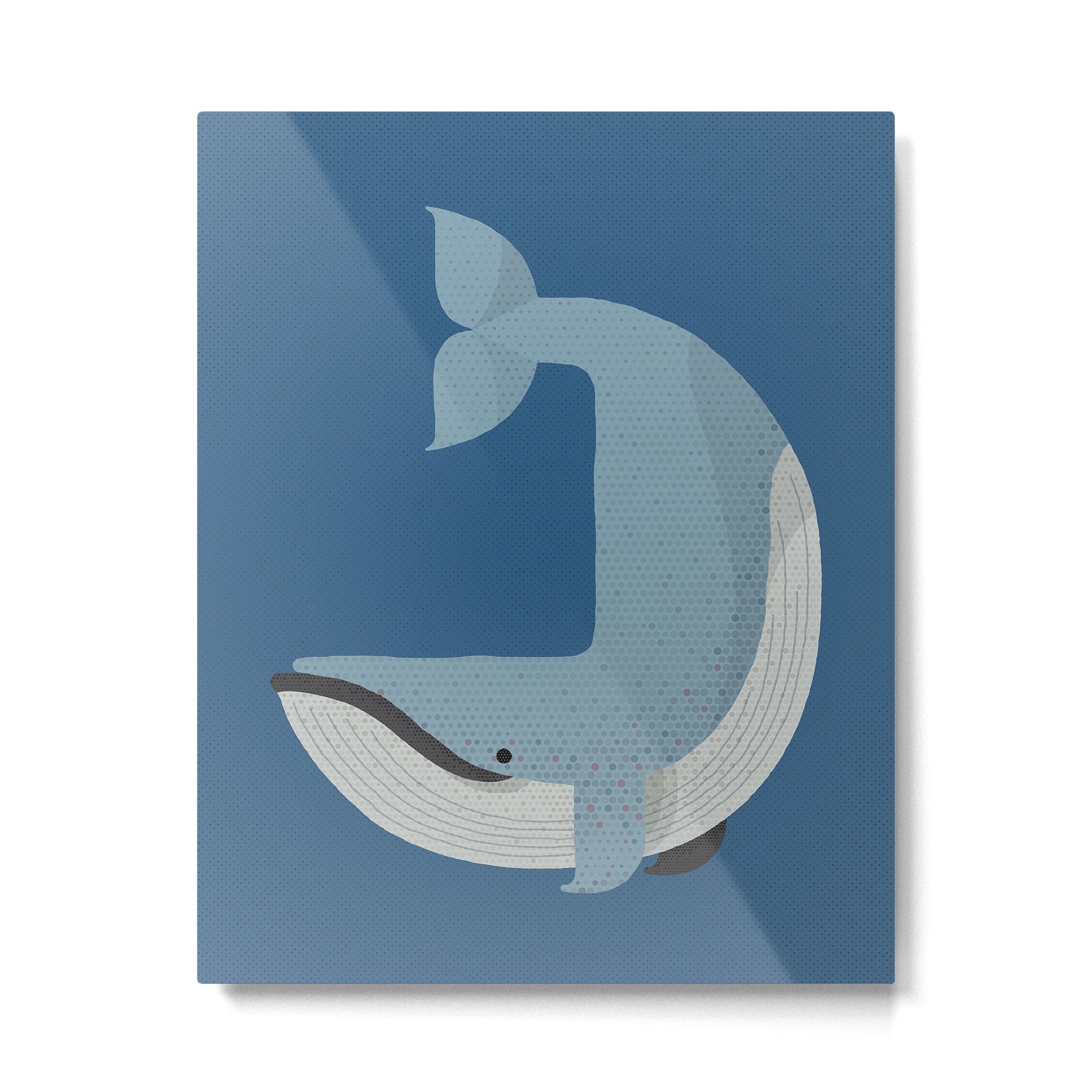 Whimsy Blue Whale Metal Print Gallery Image 6