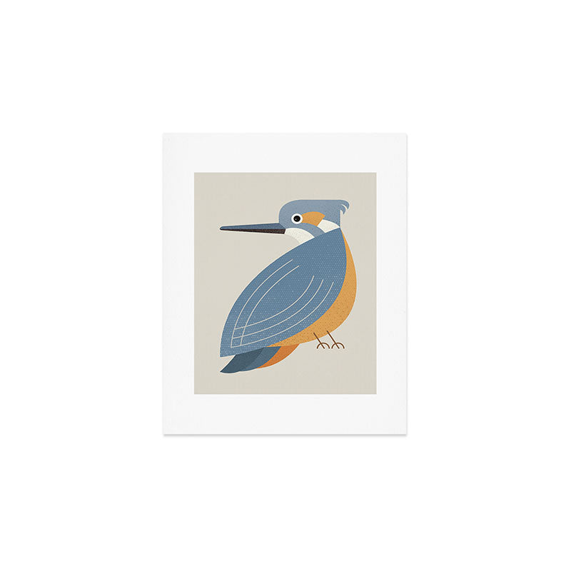 Whimsy Blue-eared Kingfisher Art Print Gallery Image 1