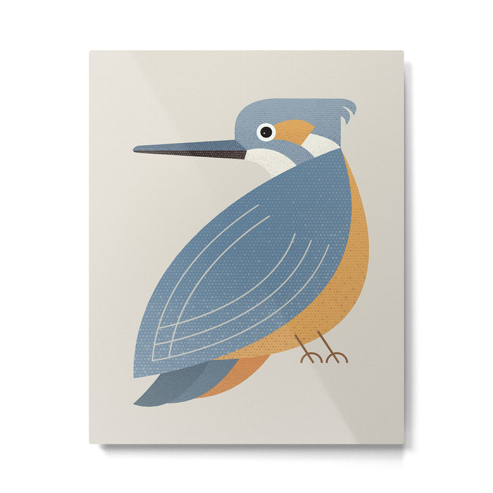 Whimsy Blue-eared Kingfisher Metal Print Gallery Image 1