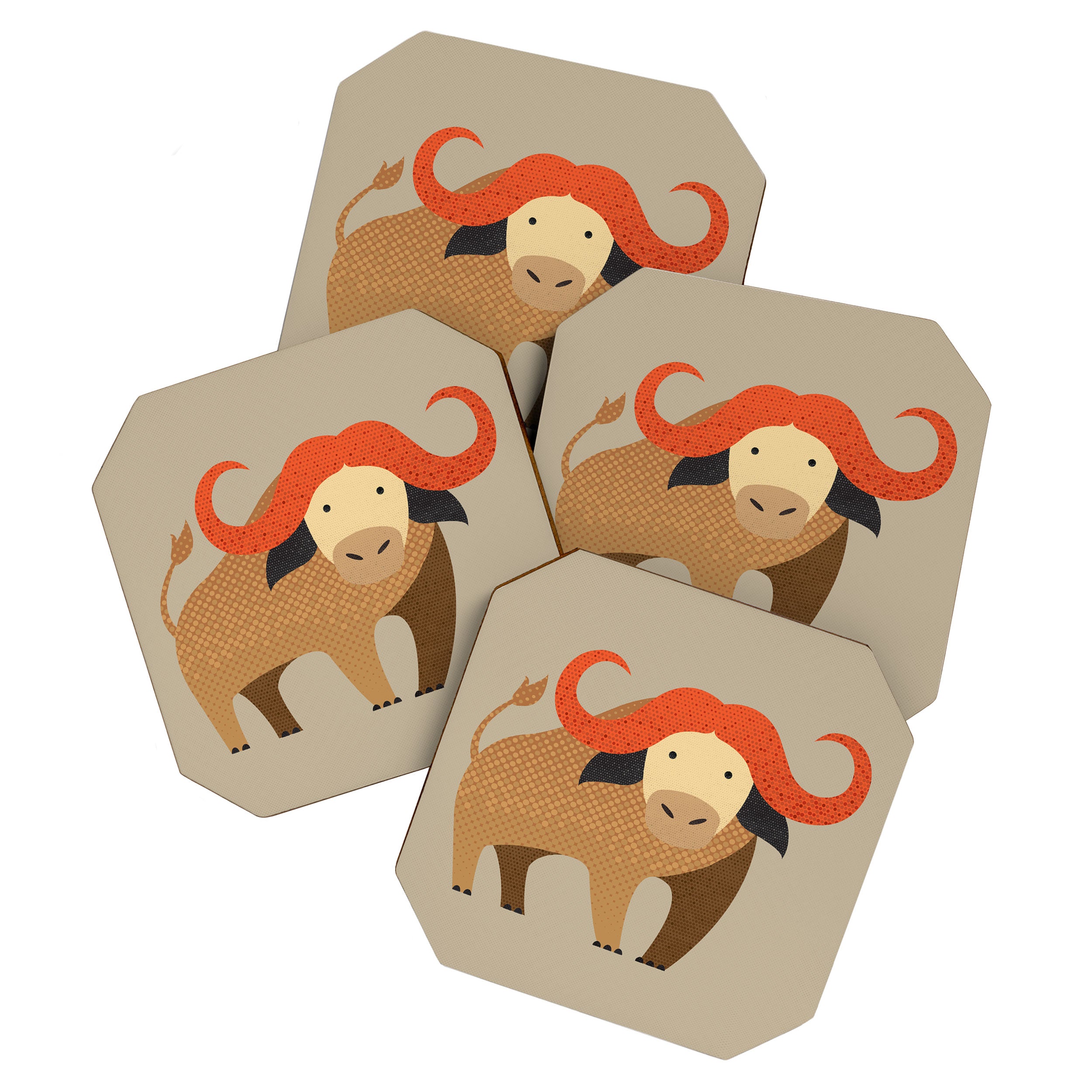 Whimsy Cape Buffalo II Coaster Gallery Image 1