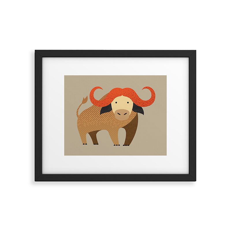 Whimsy Cape Buffalo II Framed Art Print Gallery Image 6