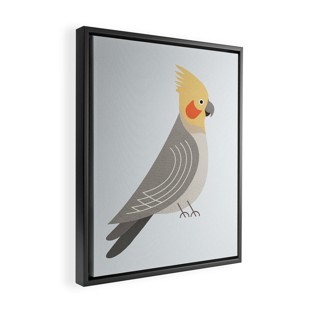 Whimsy Cockatiel Framed Canvas Print Gallery Image 2