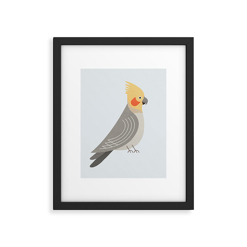 Whimsy Cockatiel Framed Art Print Gallery Image 6