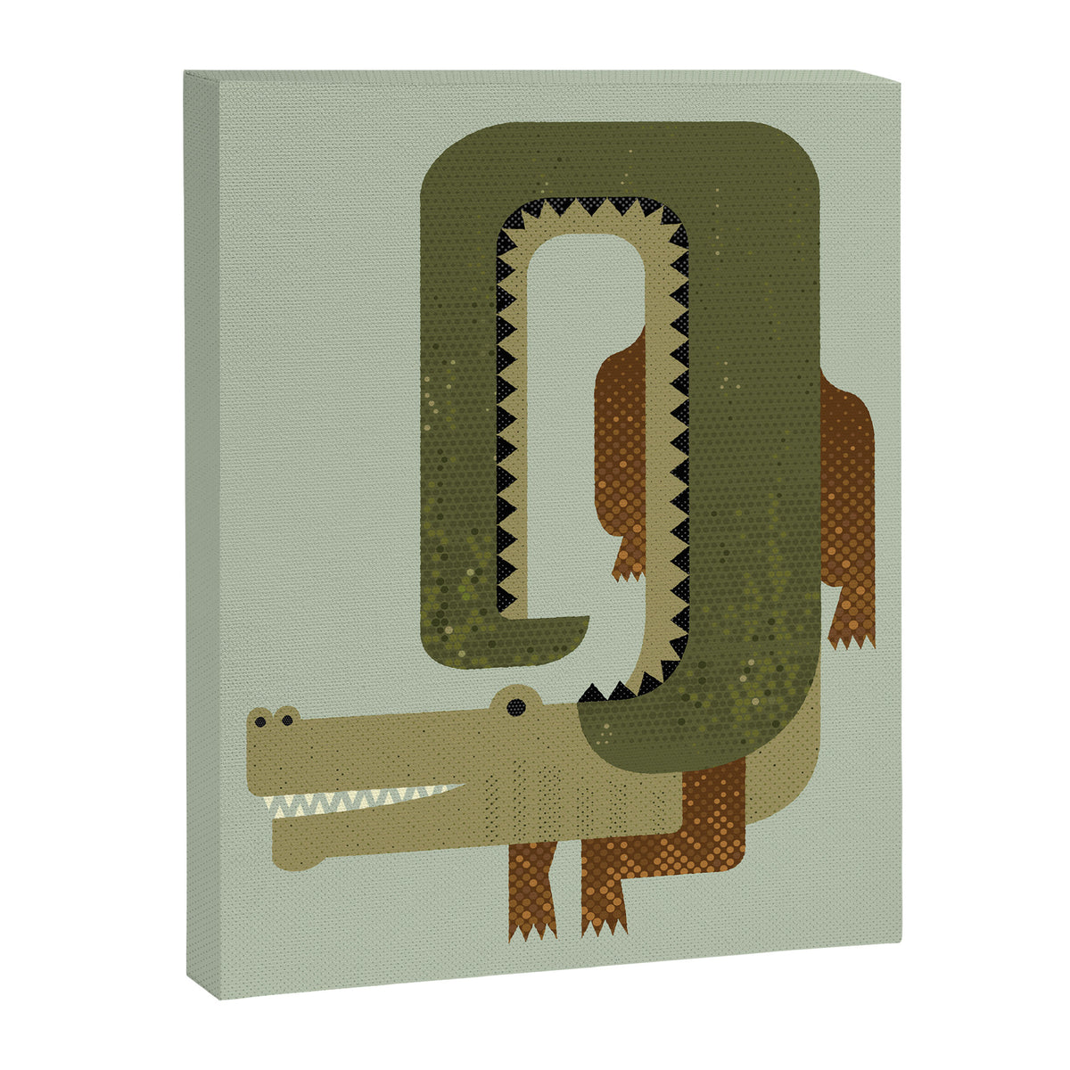 Whimsy Crocodile Canvas Print Gallery Image 8