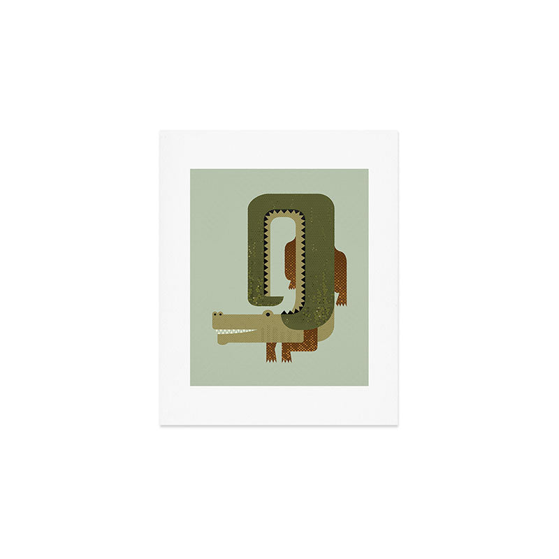 Whimsy Crocodile Art Print Gallery Image 1