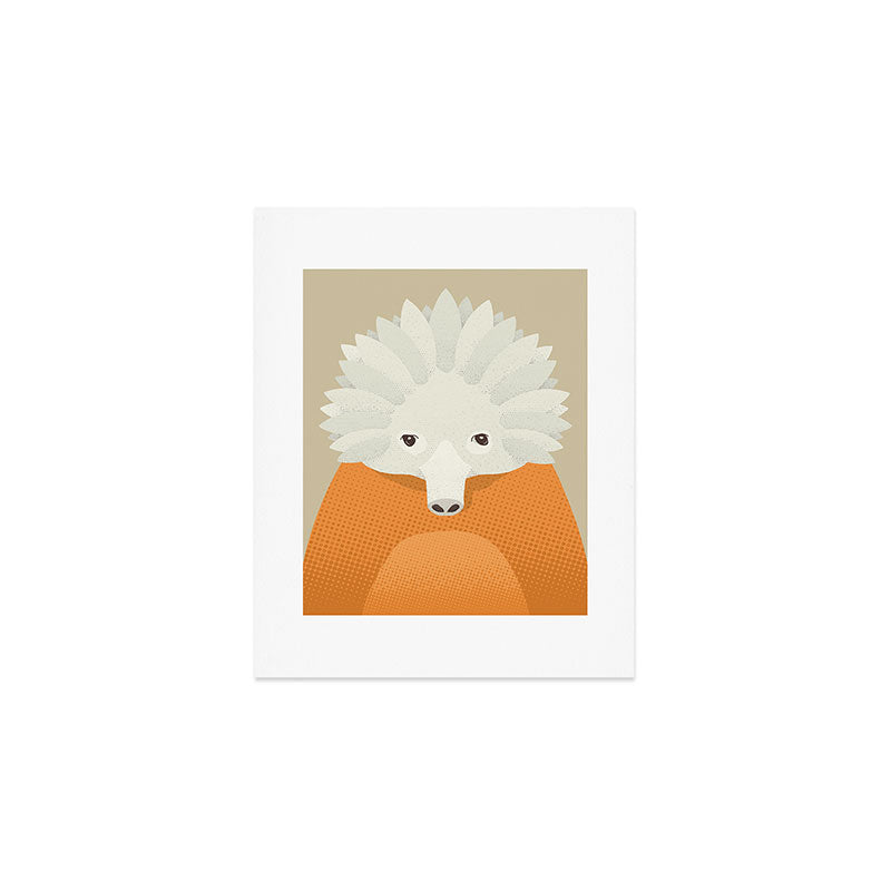 Whimsy Echidna, Animal Portrait Art Print Gallery Image 1