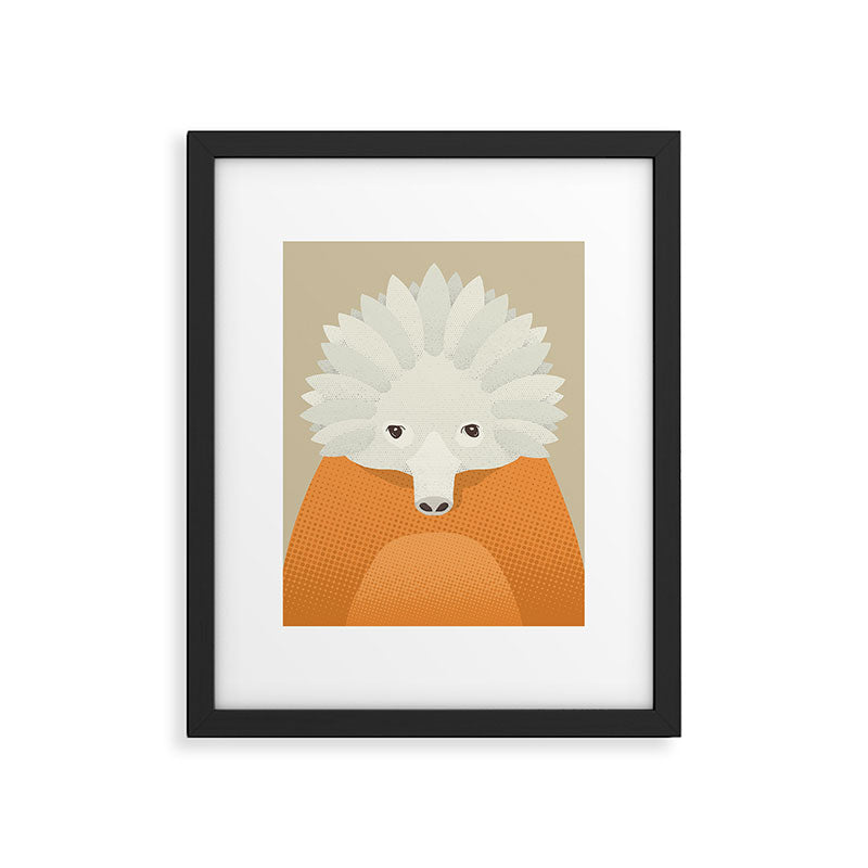 Whimsy Echidna, Animal Portrait Framed Art Print Gallery Image 6
