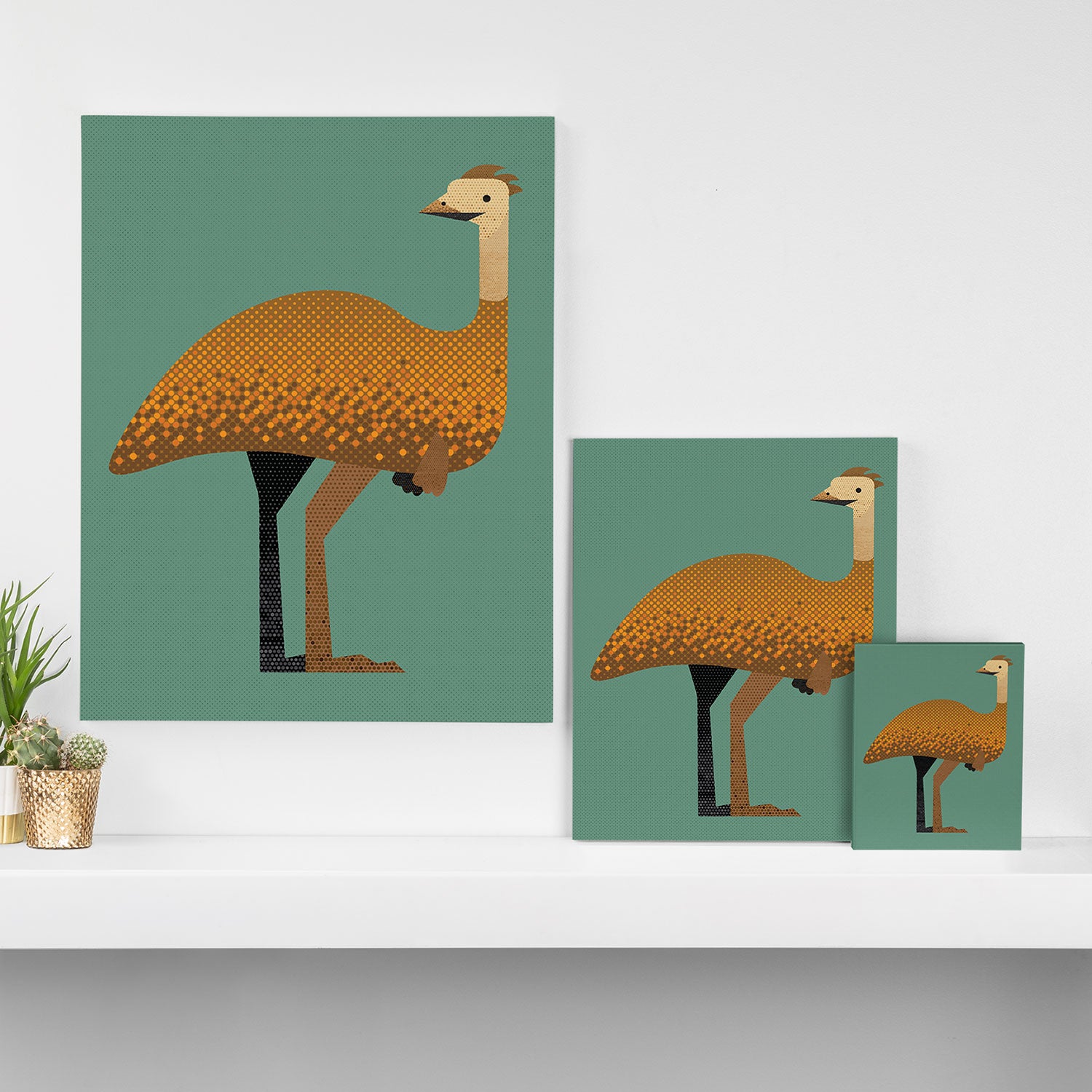 Whimsy Emu Canvas Print Gallery Image 3