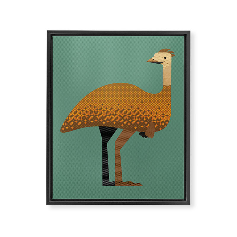 Whimsy Emu Framed Canvas Print Gallery Image 3
