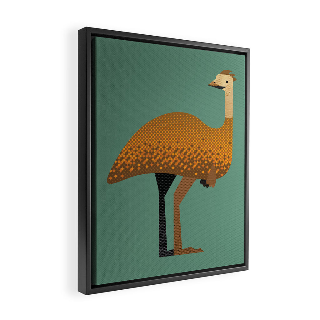 Whimsy Emu Framed Canvas Print Gallery Image 2