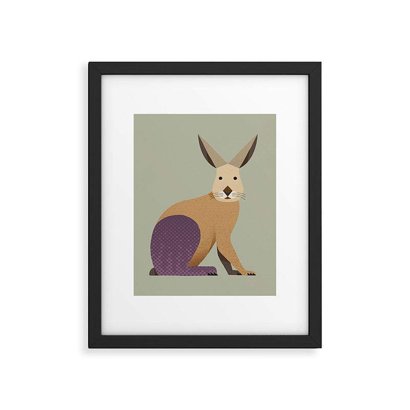 Whimsy European Hare Framed Art Print Gallery Image 6
