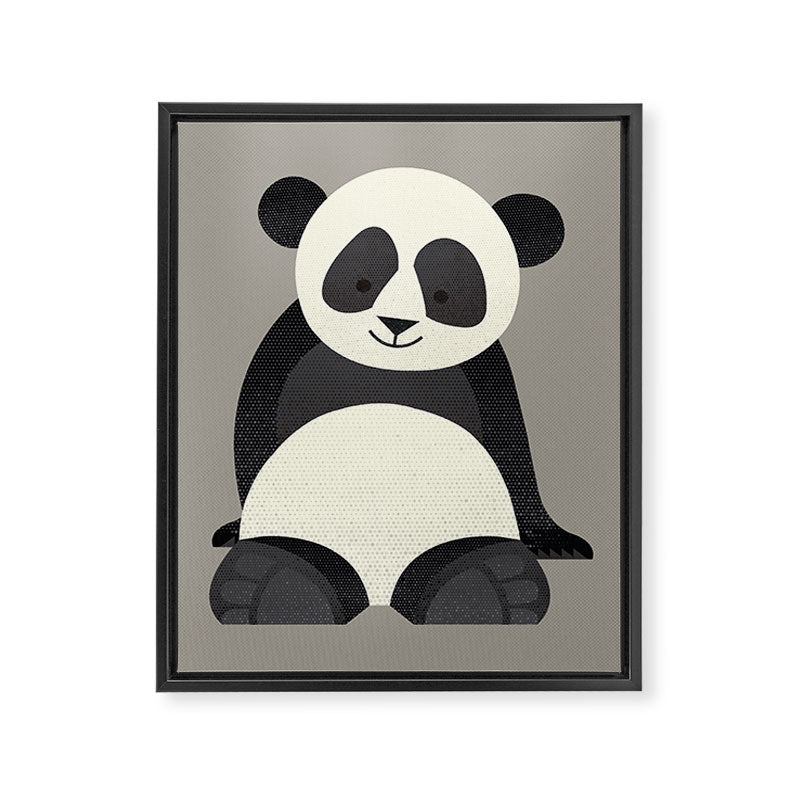 Whimsy Giant Panda Framed Canvas Print Gallery Image 8