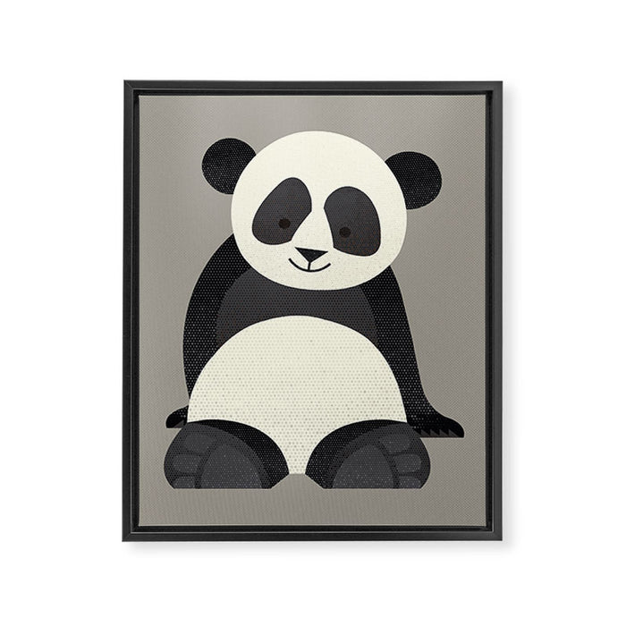 Whimsy Giant Panda Framed Canvas Print Gallery Image 1