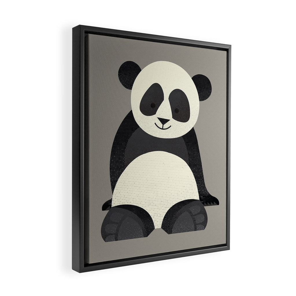 Whimsy Giant Panda Framed Canvas Print Gallery Image 2