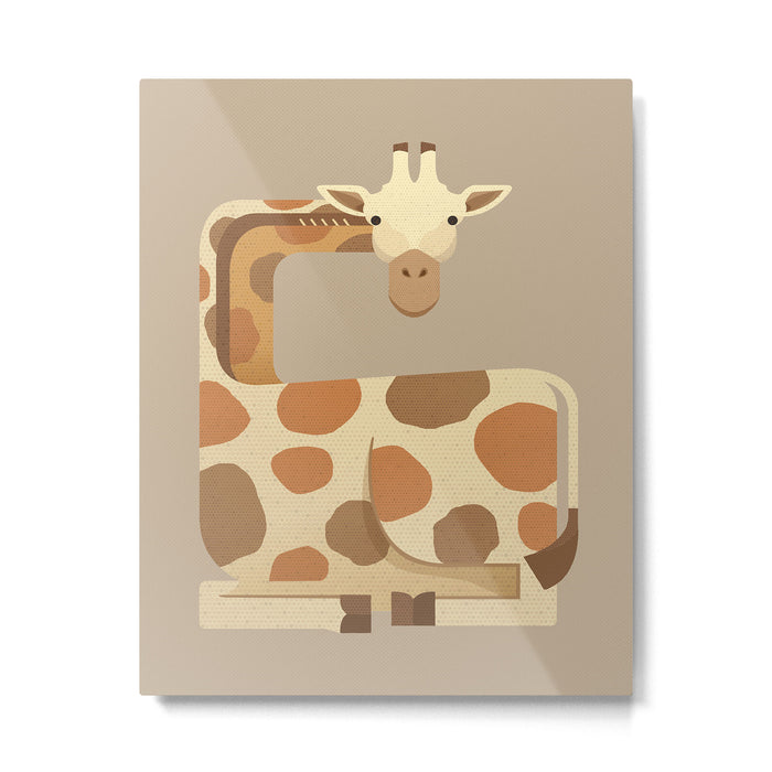 Whimsy Giraffe Metal Print Gallery Image 1