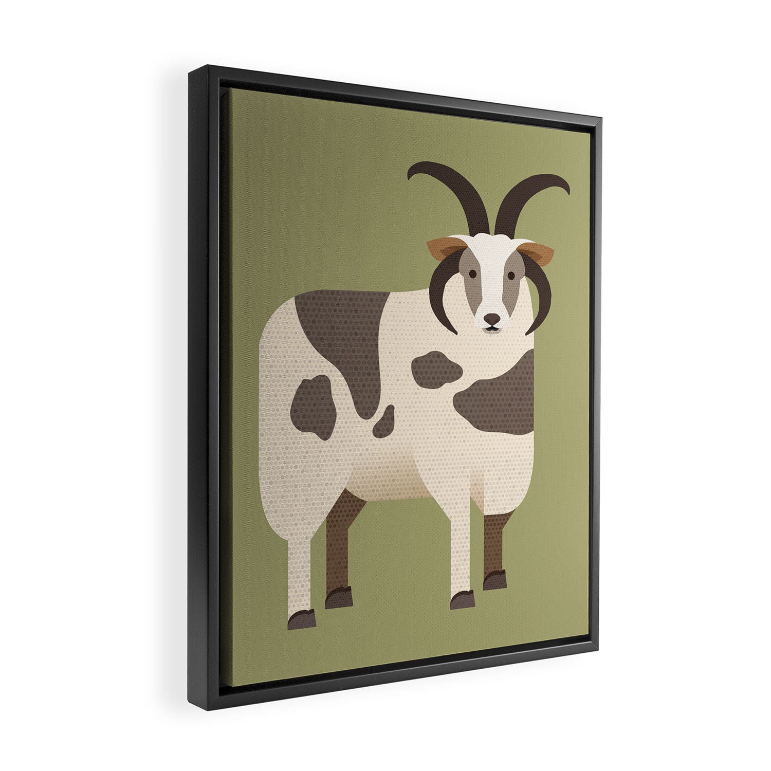 Whimsy Jacob Sheep Framed Canvas Print Gallery Image 2
