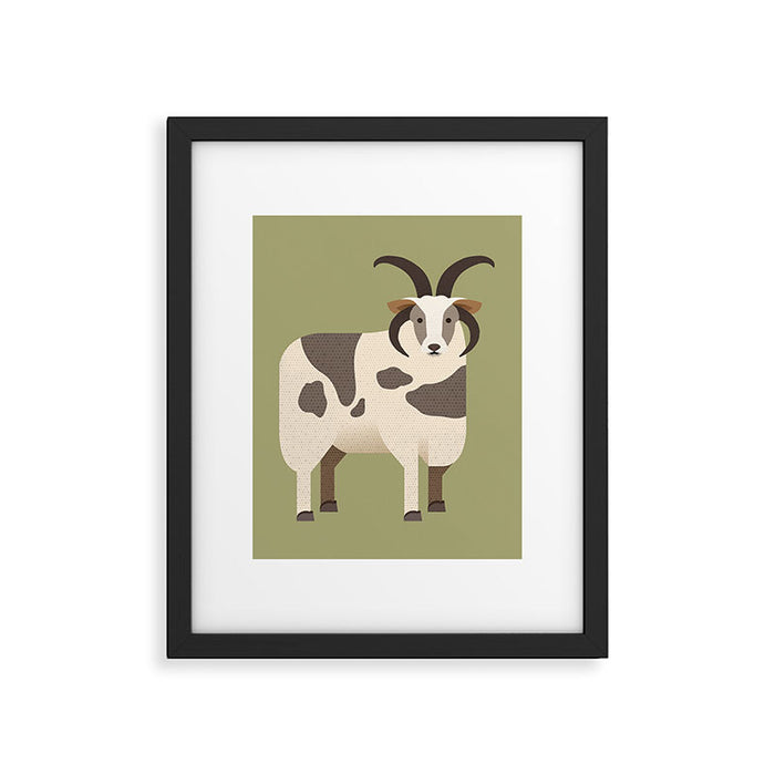 Whimsy Jacob Sheep Framed Art Print Gallery Image 1
