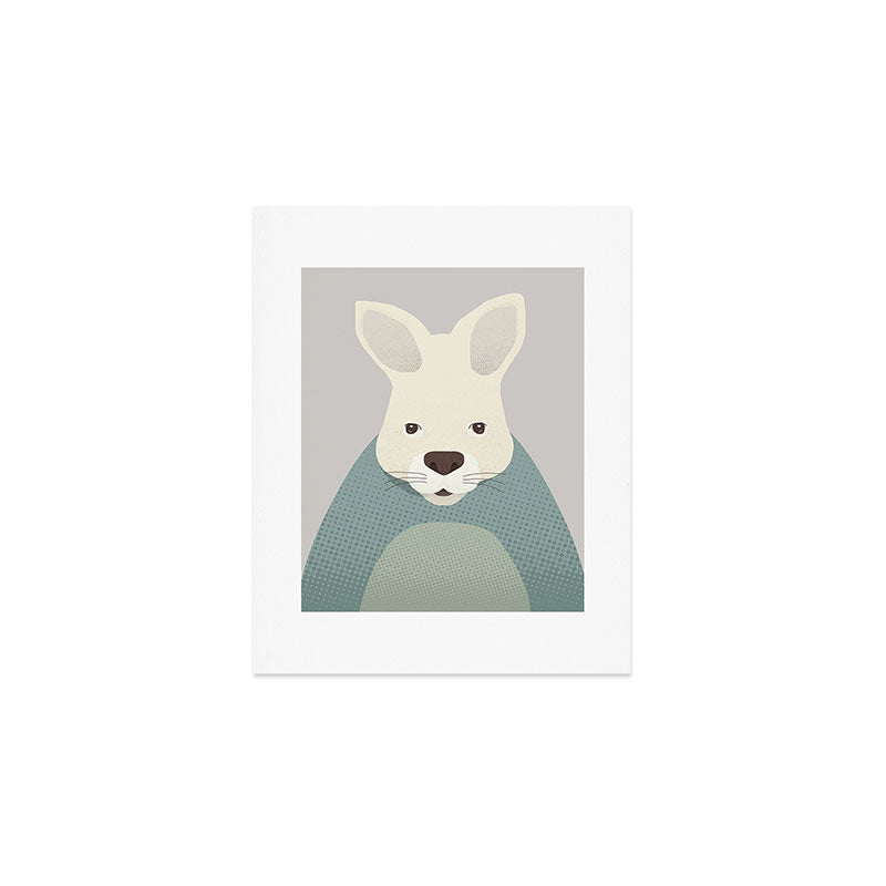 Whimsy Kangaroo, Animal Portrait Art Print Gallery Image 1
