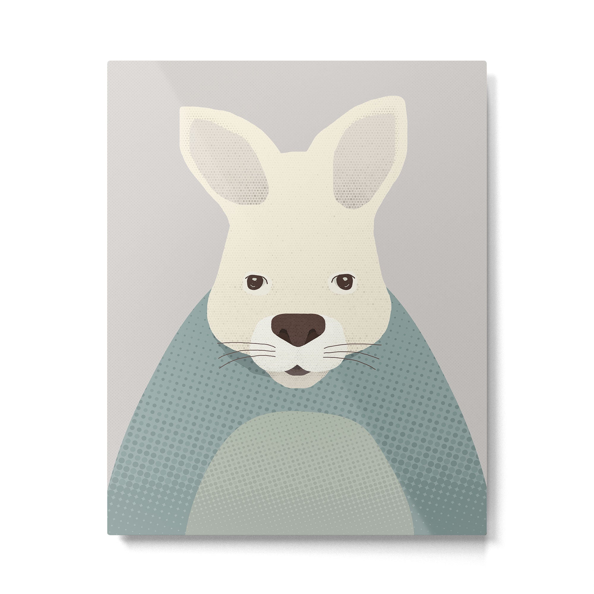 Whimsy Kangaroo, Animal Portrait Metal Print Gallery Image 6