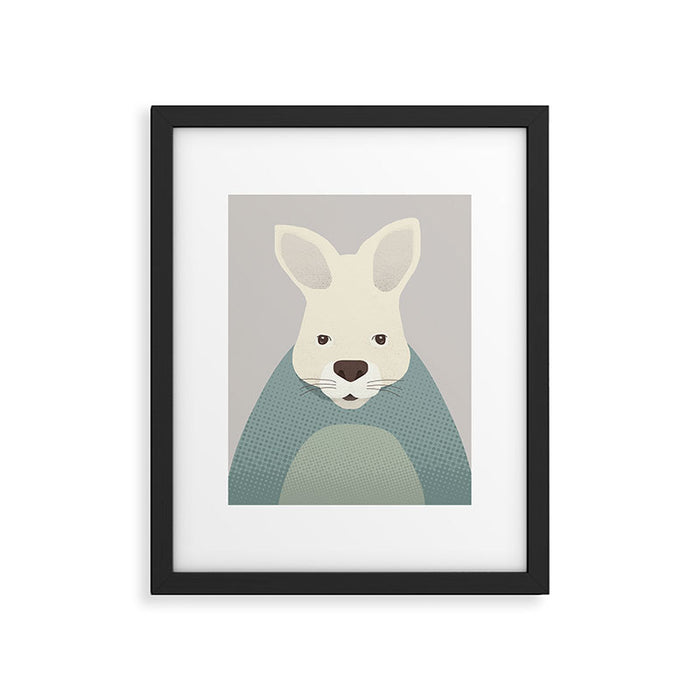 Whimsy Kangaroo, Animal Portrait Framed Art Print Gallery Image 1