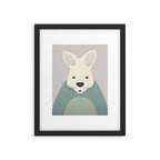 Whimsy Kangaroo, Animal Portrait Framed Art Print Gallery Image 6