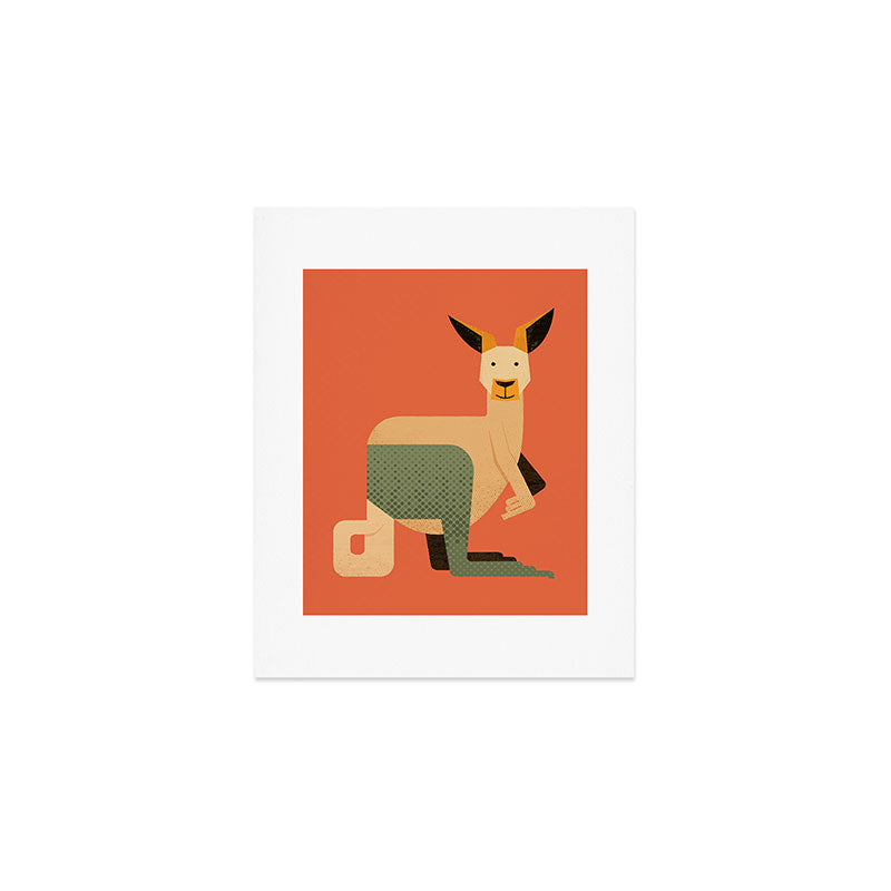 Whimsy Kangaroo Art Print Gallery Image 1