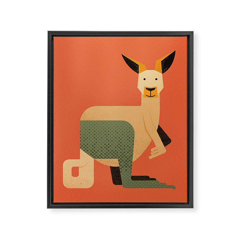 Whimsy Kangaroo Framed Canvas Print Gallery Image 8