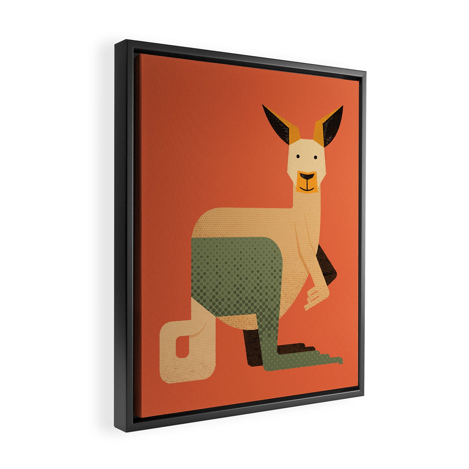 Whimsy Kangaroo Framed Canvas Print Gallery Image 2