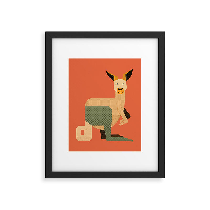Whimsy Kangaroo Framed Art Print Gallery Image 6