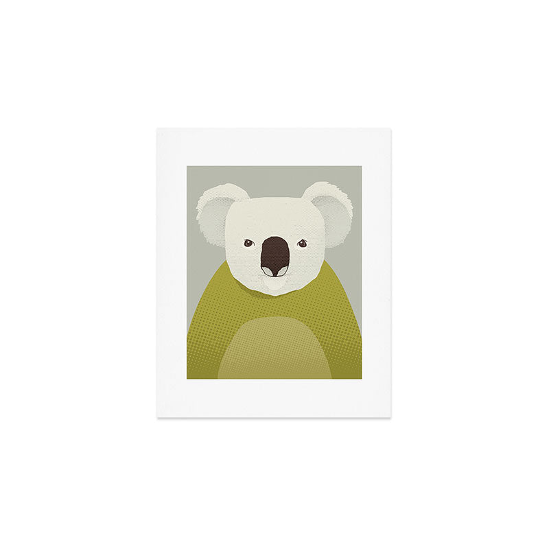 Whimsy Koala, Animal Portrait Art Print Gallery Image 1