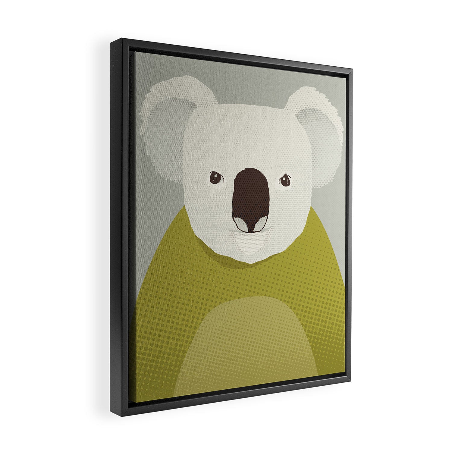 Whimsy Koala, Animal Portrait Framed Canvas Print Gallery Image 2