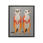 Whimsy Meerkats Framed Canvas Print Gallery Image 8
