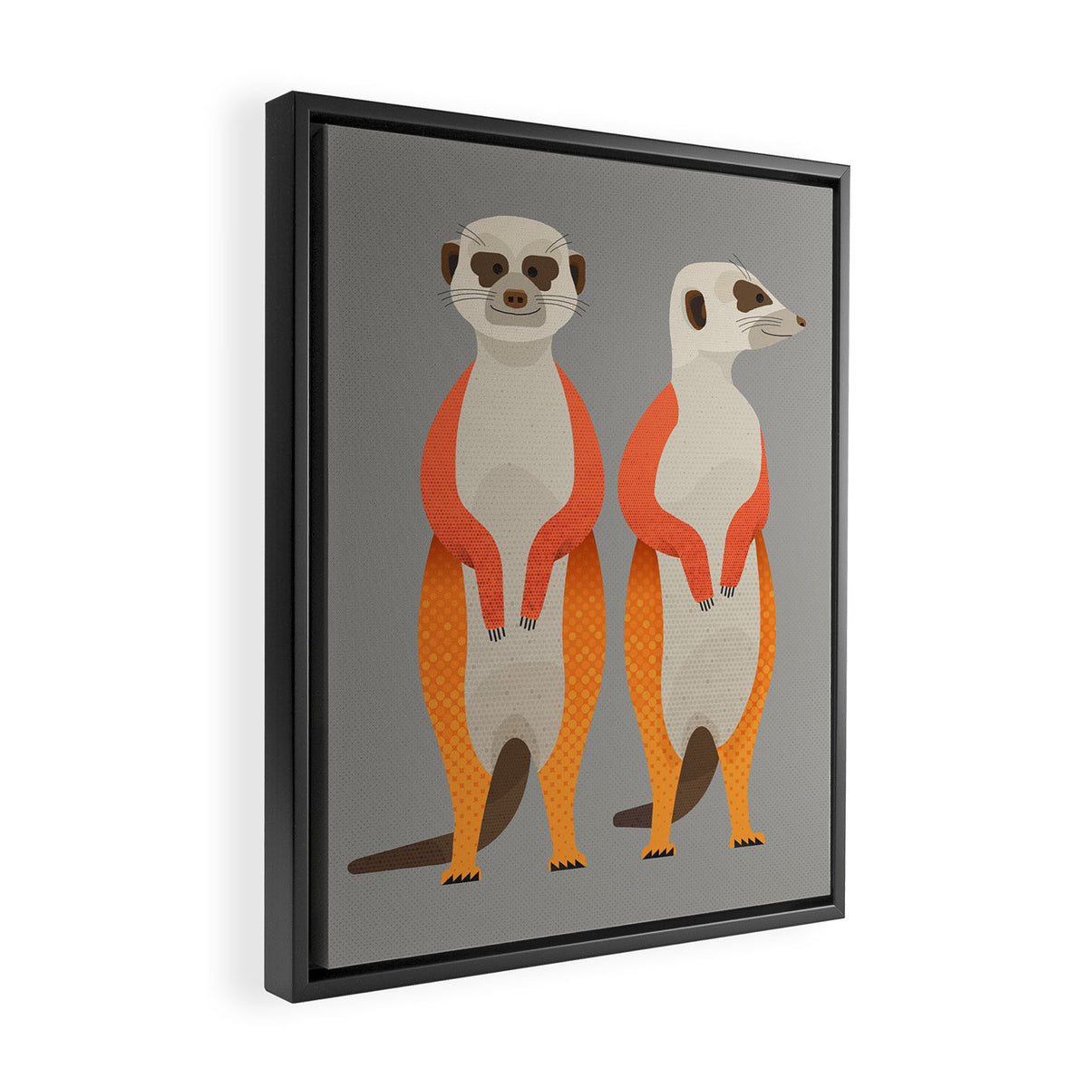 Whimsy Meerkats Framed Canvas Print Gallery Image 2