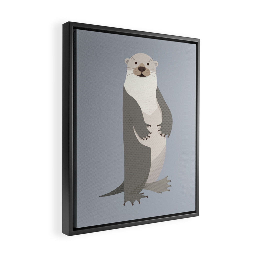 Whimsy Otter Framed Canvas Print Gallery Image 2