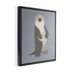 Whimsy Otter Framed Canvas Print Gallery Image 2