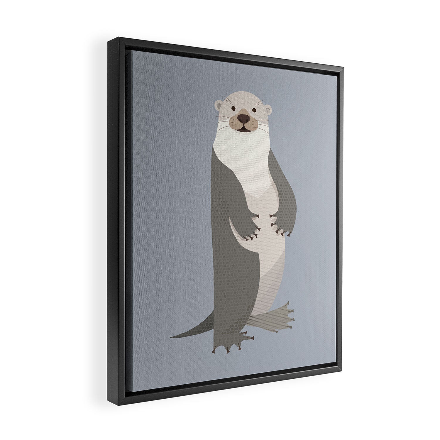 Whimsy Otter Framed Canvas Print Gallery Image 2