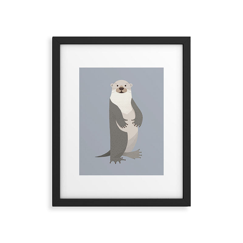 Whimsy Otter Framed Art Print Gallery Image 6