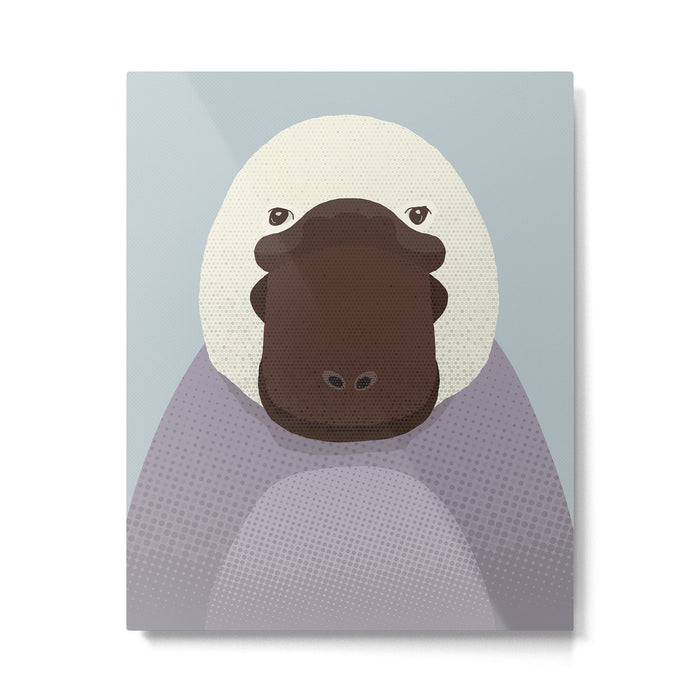 Whimsy Platypus, Animal Portrait Metal Print Gallery Image 1