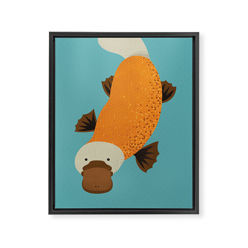 Whimsy Platypus Framed Canvas Print Gallery Image 8