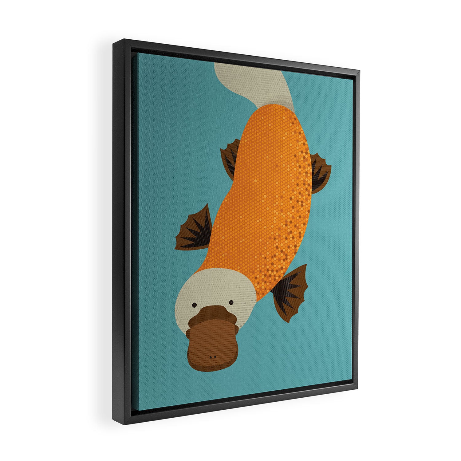 Whimsy Platypus Framed Canvas Print Gallery Image 2